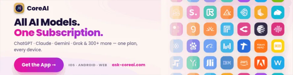CoreAI app — all AI models, one subscription